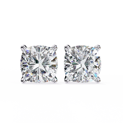 14K White Gold Lab Grown Diamond Solitaire Stud Earrings 2.33 ctw DAE-119
