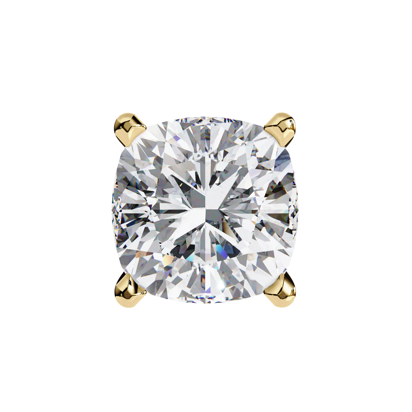 14K Yellow Gold Lab Grown Diamond Solitaire Stud Earrings 2.33 ctw DAE-119