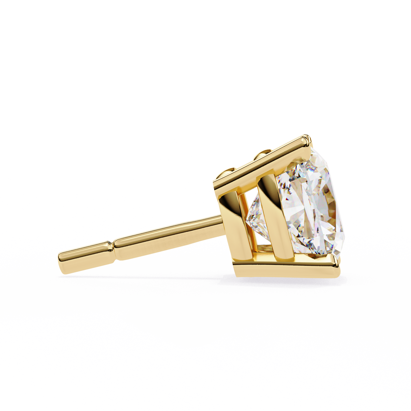 14K Yellow Gold Lab Grown Diamond Solitaire Stud Earrings 2.33 ctw DAE-119