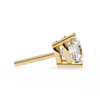 14K Yellow Gold Lab Grown Diamond Solitaire Stud Earrings 2.33 ctw DAE-119