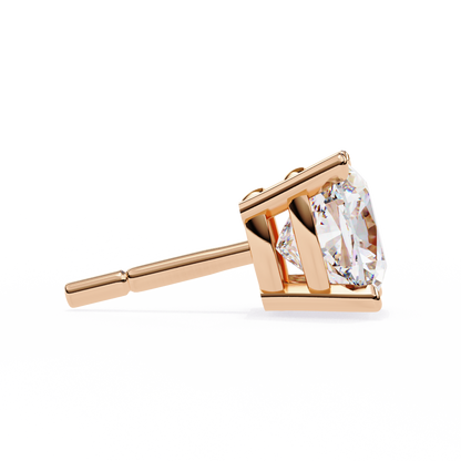 18K Rose Gold Lab Grown Diamond Solitaire Stud Earrings 2.33 ctw DAE-119