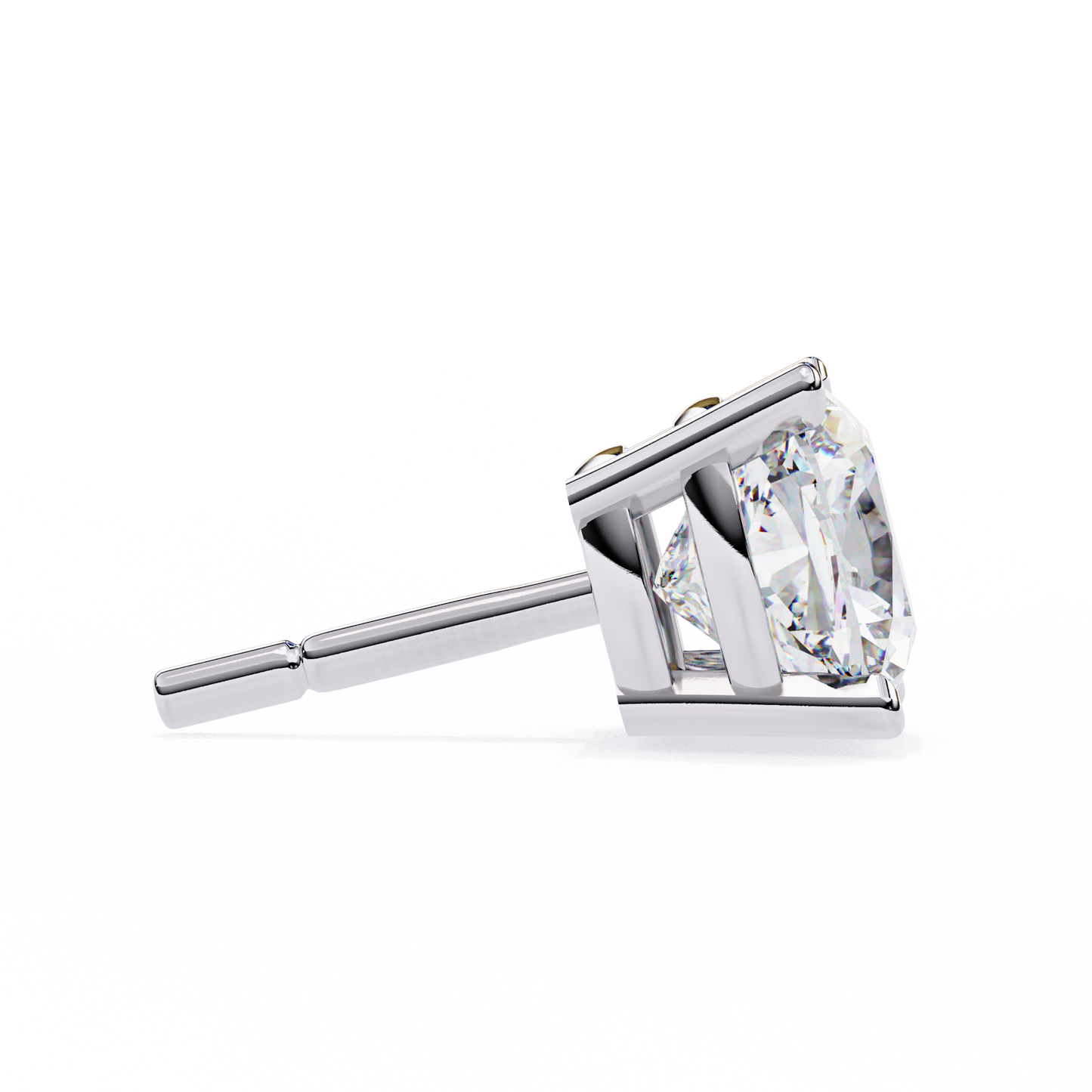 14K White Gold Lab Grown Diamond Solitaire Stud Earrings 2.33 ctw DAE-119