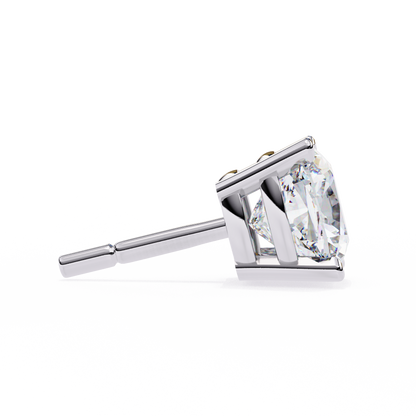 14K White Gold Lab Grown Diamond Solitaire Stud Earrings 2.33 ctw DAE-119