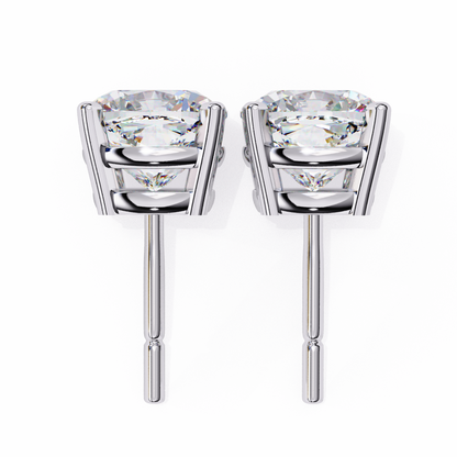 14K White Gold Lab Grown Diamond Solitaire Stud Earrings 2.33 ctw DAE-119