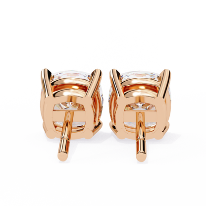 18K Rose Gold Lab Grown Diamond Solitaire Stud Earrings 2.33 ctw DAE-119