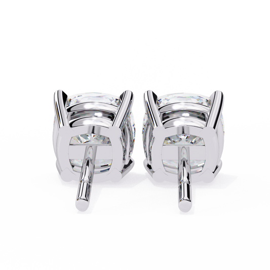 10K White Gold Lab Grown Diamond Solitaire Stud Earrings 2.33 ctw DAE-119