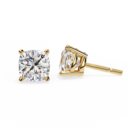 14K Yellow Gold Lab Grown Diamond Solitaire Stud Earrings 2.33 ctw DAE-119