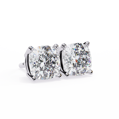 14K White Gold Lab Grown Diamond Solitaire Stud Earrings 2.33 ctw DAE-119
