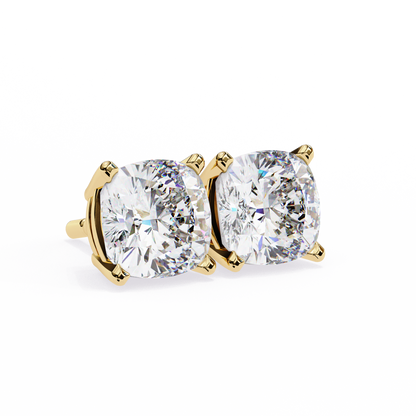 14K Yellow Gold Lab Grown Diamond Solitaire Stud Earrings 2.33 ctw DAE-119