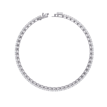 10K White Gold Lab Grown Diamond Tennis Bracelet 6.50 ctw DABR-100