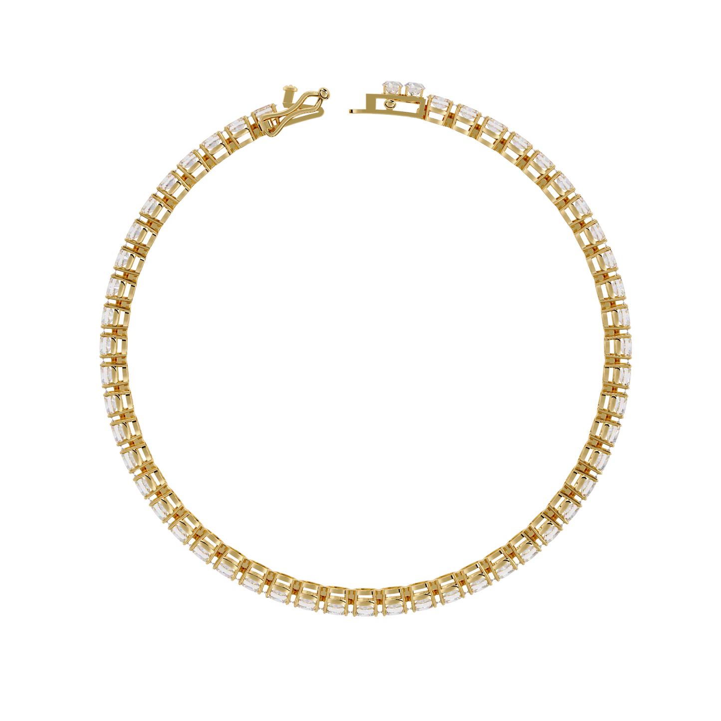 14K Yellow Gold Lab Grown Diamond Tennis Bracelet 6.50 ctw DABR-100