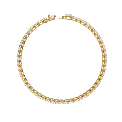 14K Yellow Gold Lab Grown Diamond Tennis Bracelet 6.50 ctw DABR-100