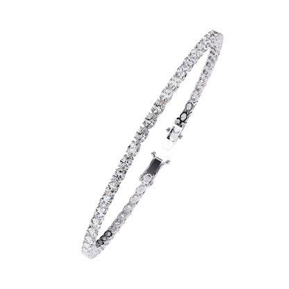 10K White Gold Lab Grown Diamond Tennis Bracelet 6.50 ctw DABR-100