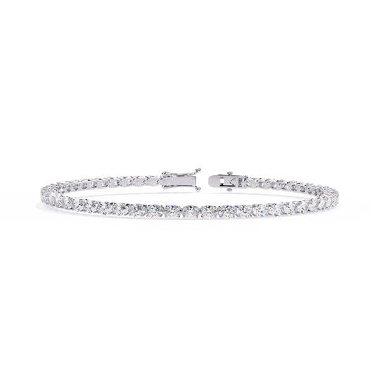 10K White Gold Lab Grown Diamond Tennis Bracelet 6.50 ctw DABR-100