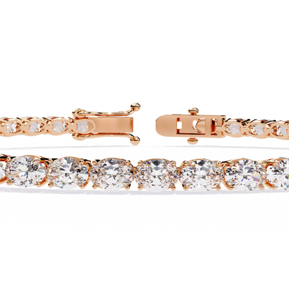 18K Rose Gold Lab Grown Diamond Tennis Bracelet 6.50 ctw DABR-100