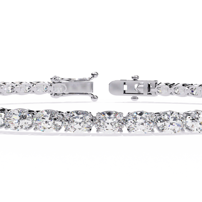 10K White Gold Lab Grown Diamond Tennis Bracelet 6.50 ctw DABR-100