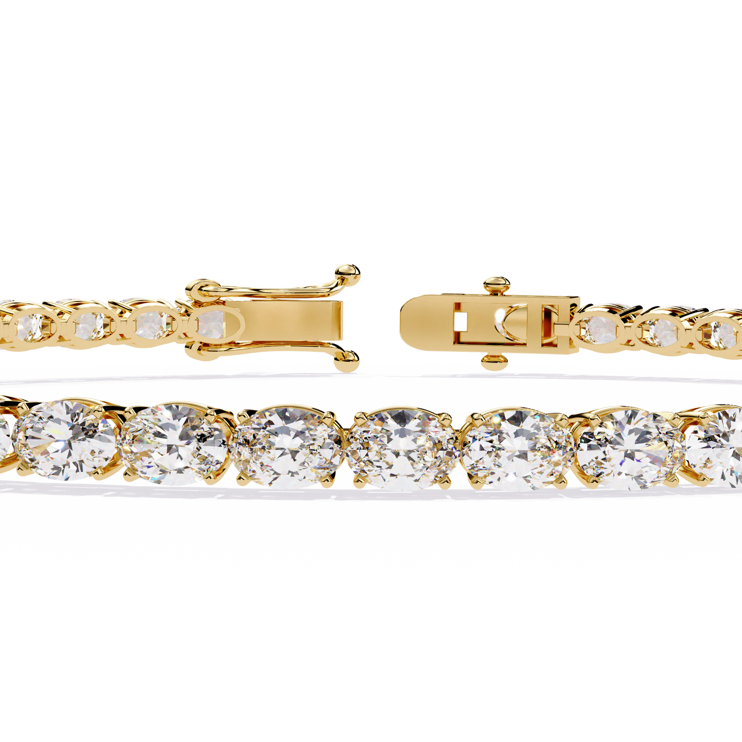 14K Yellow Gold Lab Grown Diamond Tennis Bracelet 6.50 ctw DABR-100