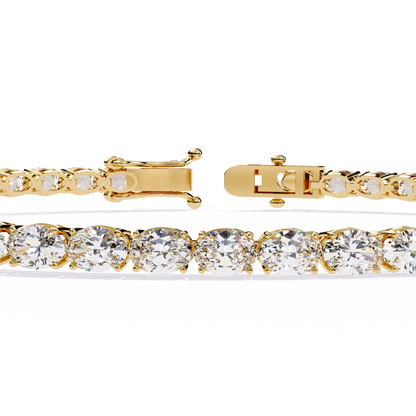 14K Yellow Gold Lab Grown Diamond Tennis Bracelet 6.50 ctw DABR-100