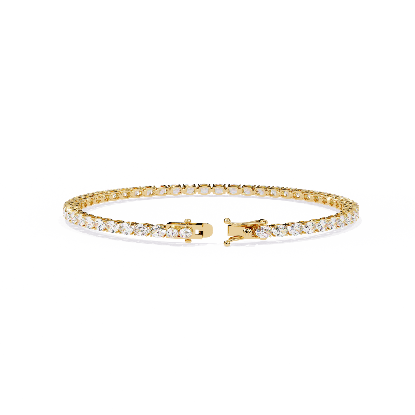 14K Yellow Gold Lab Grown Diamond Tennis Bracelet 6.50 ctw DABR-100