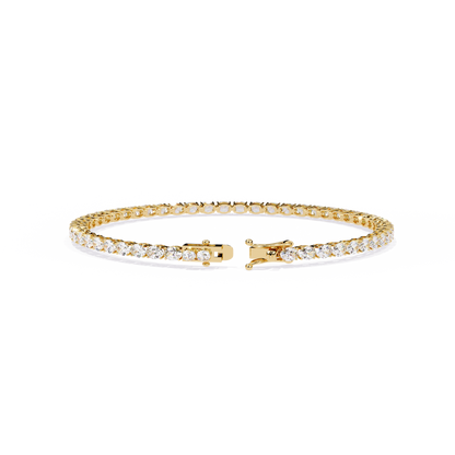 14K Yellow Gold Lab Grown Diamond Tennis Bracelet 6.50 ctw DABR-100