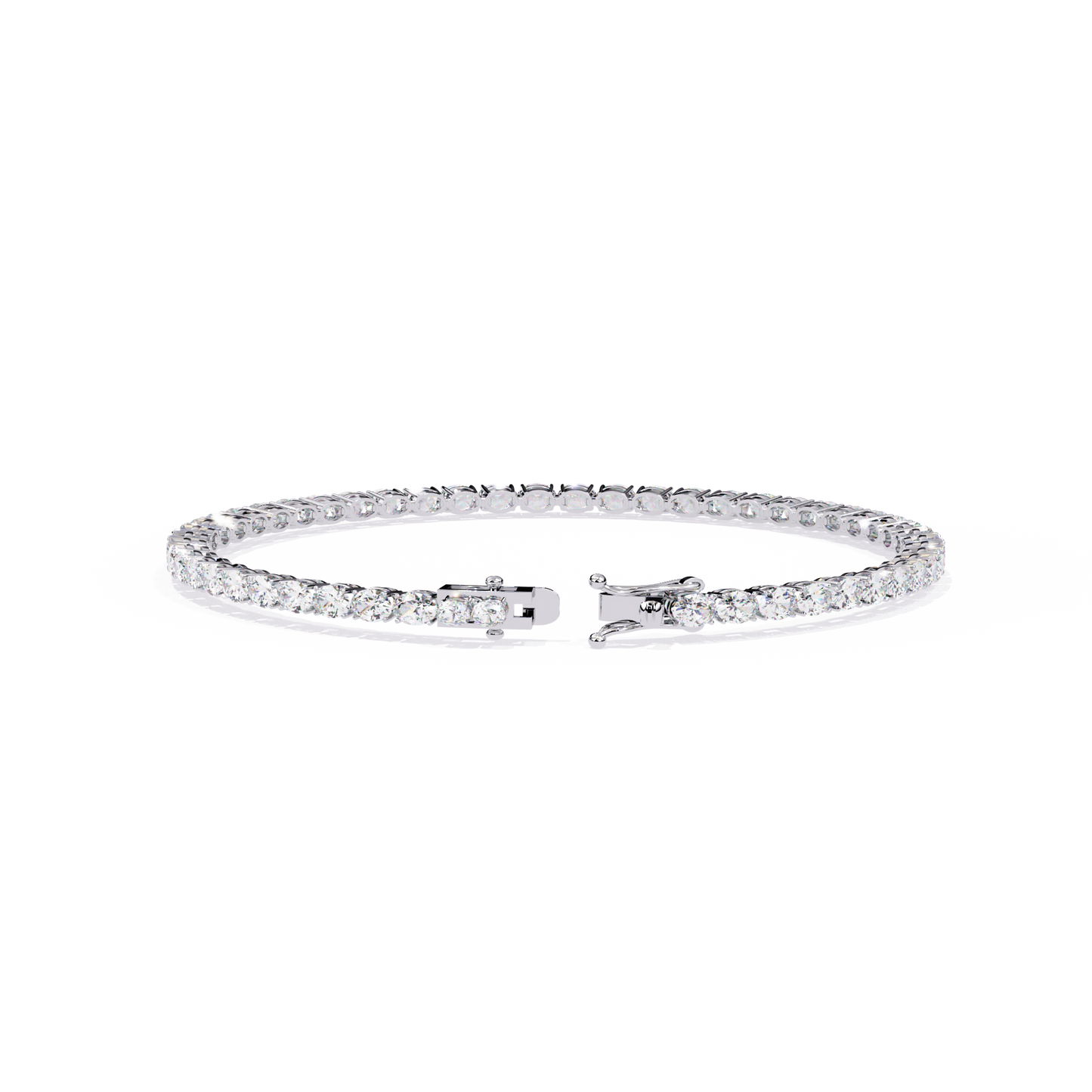 10K White Gold Lab Grown Diamond Tennis Bracelet 6.50 ctw DABR-100