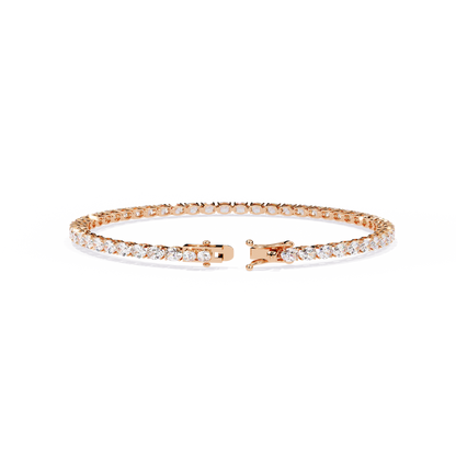 18K Rose Gold Lab Grown Diamond Tennis Bracelet 6.50 ctw DABR-100