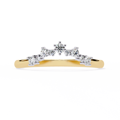 18K Two Tone Gold Lab Grown Diamond Stackable Band 0.25 ctw DAB-107