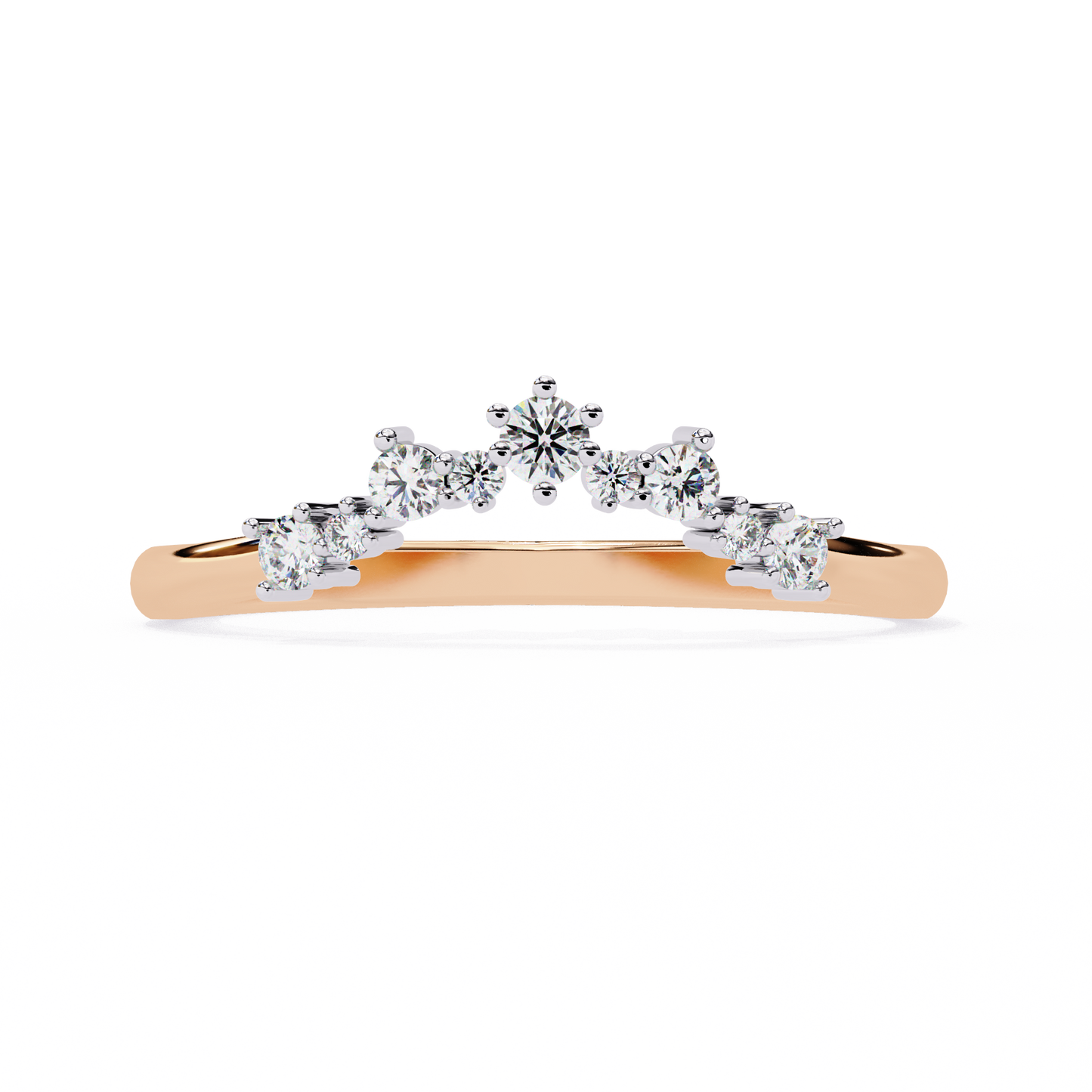 14K Two Tone Gold Lab Grown Diamond Stackable Band 0.25 ctw DAB-107