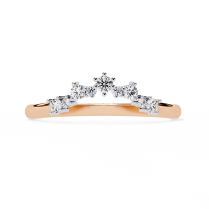 14K Two Tone Gold Lab Grown Diamond Stackable Band 0.25 ctw DAB-107