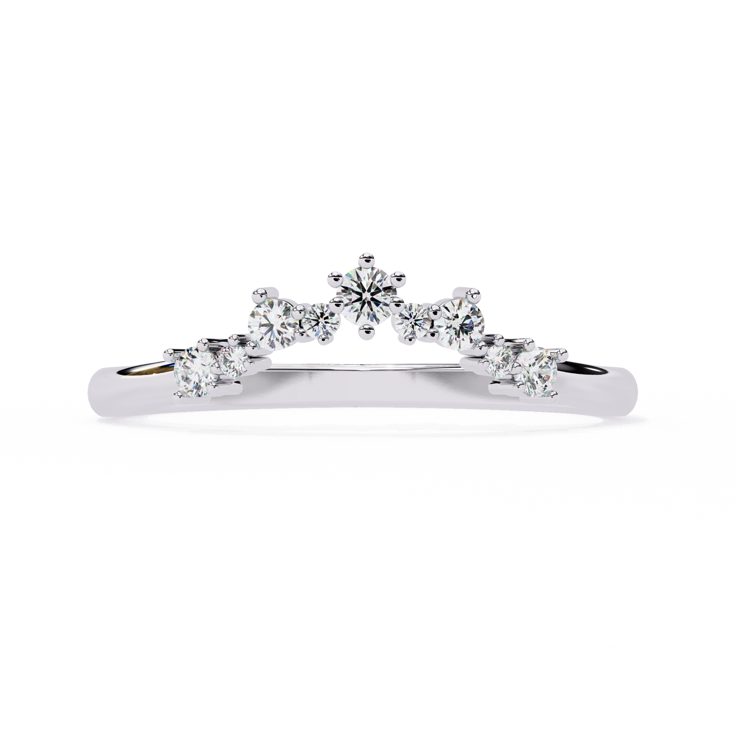 10K White Gold Lab Grown Diamond Stackable Band 0.25 ctw DAB-107