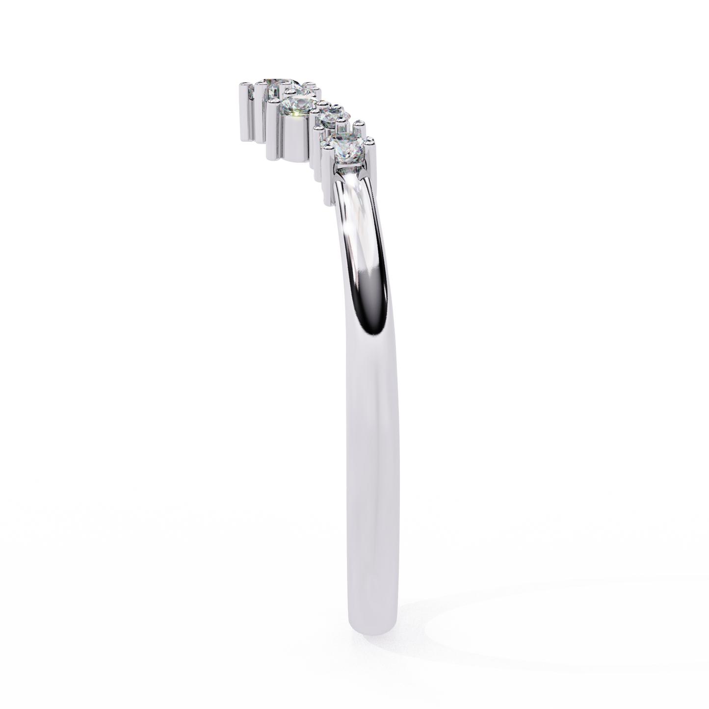 10K White Gold Lab Grown Diamond Stackable Band 0.25 ctw DAB-107