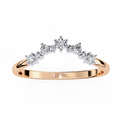14K Two Tone Gold Lab Grown Diamond Stackable Band 0.25 ctw DAB-107