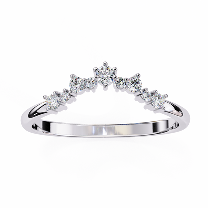 10K White Gold Lab Grown Diamond Stackable Band 0.25 ctw DAB-107