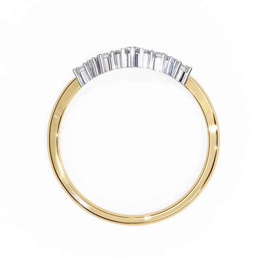 10K Two Tone Gold Lab Grown Diamond Stackable Band 0.25 ctw DAB-107
