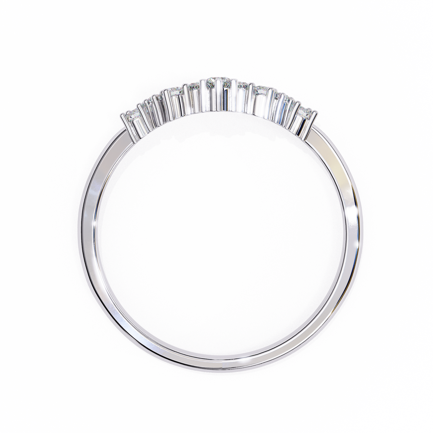 10K White Gold Lab Grown Diamond Stackable Band 0.25 ctw DAB-107