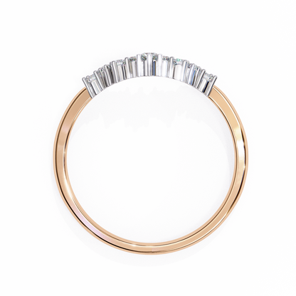 14K Two Tone Gold Lab Grown Diamond Stackable Band 0.25 ctw DAB-107