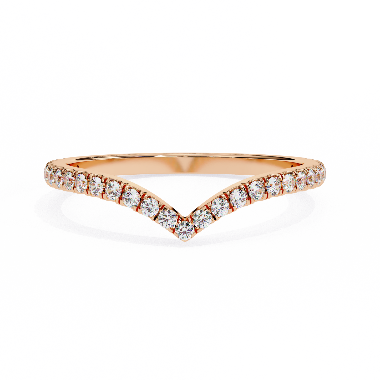 18K Rose Gold Lab Grown Diamond Stackable Band 0.24 ctw DAB-101