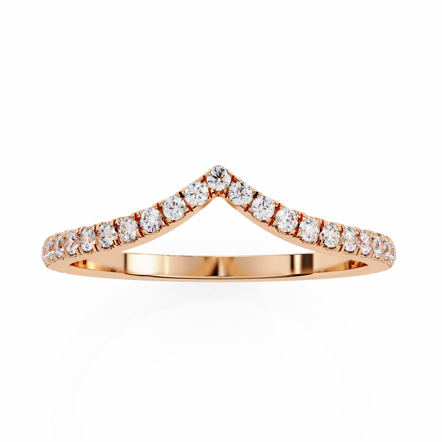 18K Rose Gold Lab Grown Diamond Stackable Band 0.24 ctw DAB-101