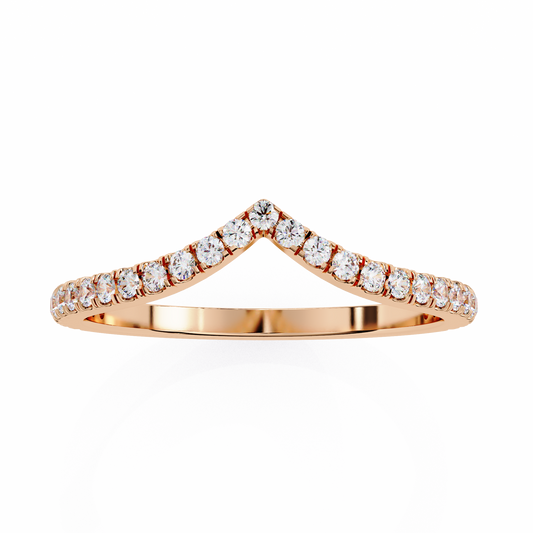 18K Rose Gold Lab Grown Diamond Stackable Band 0.24 ctw DAB-101
