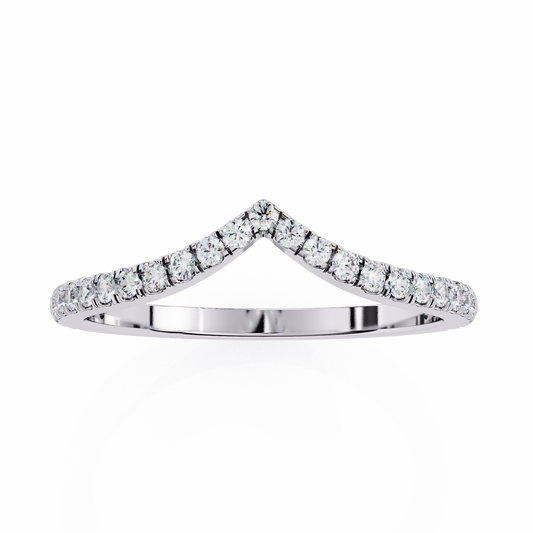 18K White Gold Lab Grown Diamond Stackable Band 0.24 ctw DAB-101