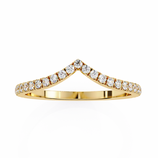 18K Yellow Gold Lab Grown Diamond Stackable Band 0.24 ctw DAB-101