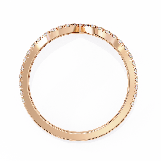 18K Rose Gold Lab Grown Diamond Stackable Band 0.24 ctw DAB-101