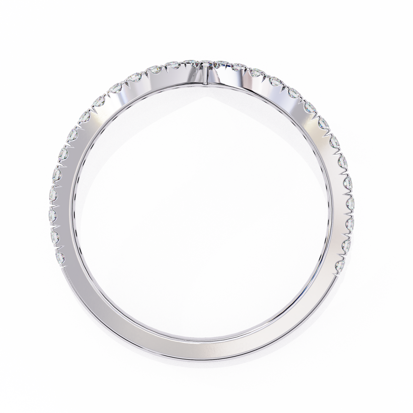 10K White Gold Lab Grown Diamond Stackable Band 0.24 ctw DAB-101
