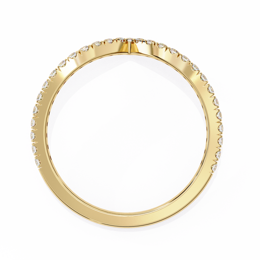18K Yellow Gold Lab Grown Diamond Stackable Band 0.24 ctw DAB-101