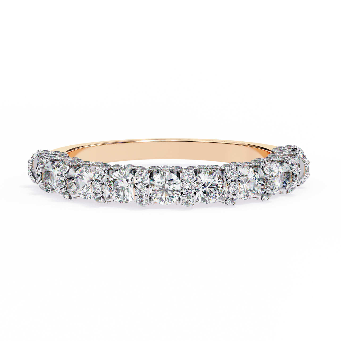 14K Rose Gold Lab Grown Diamond Stackable Band 0.60 ctw DAB-103