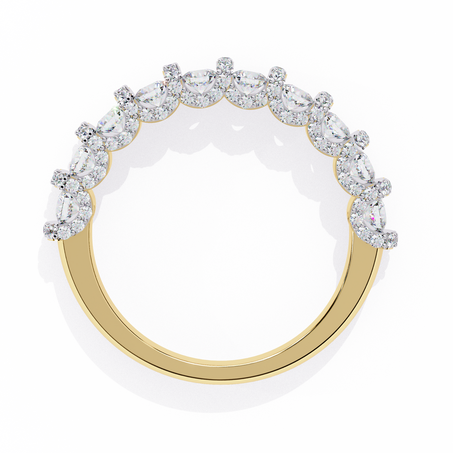 14K Yellow Gold Lab Grown Diamond Stackable Band 0.60 ctw DAB-103