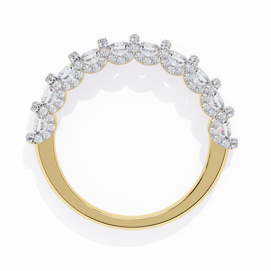 18K Yellow Gold Lab Grown Diamond Stackable Band 0.60 ctw DAB-103