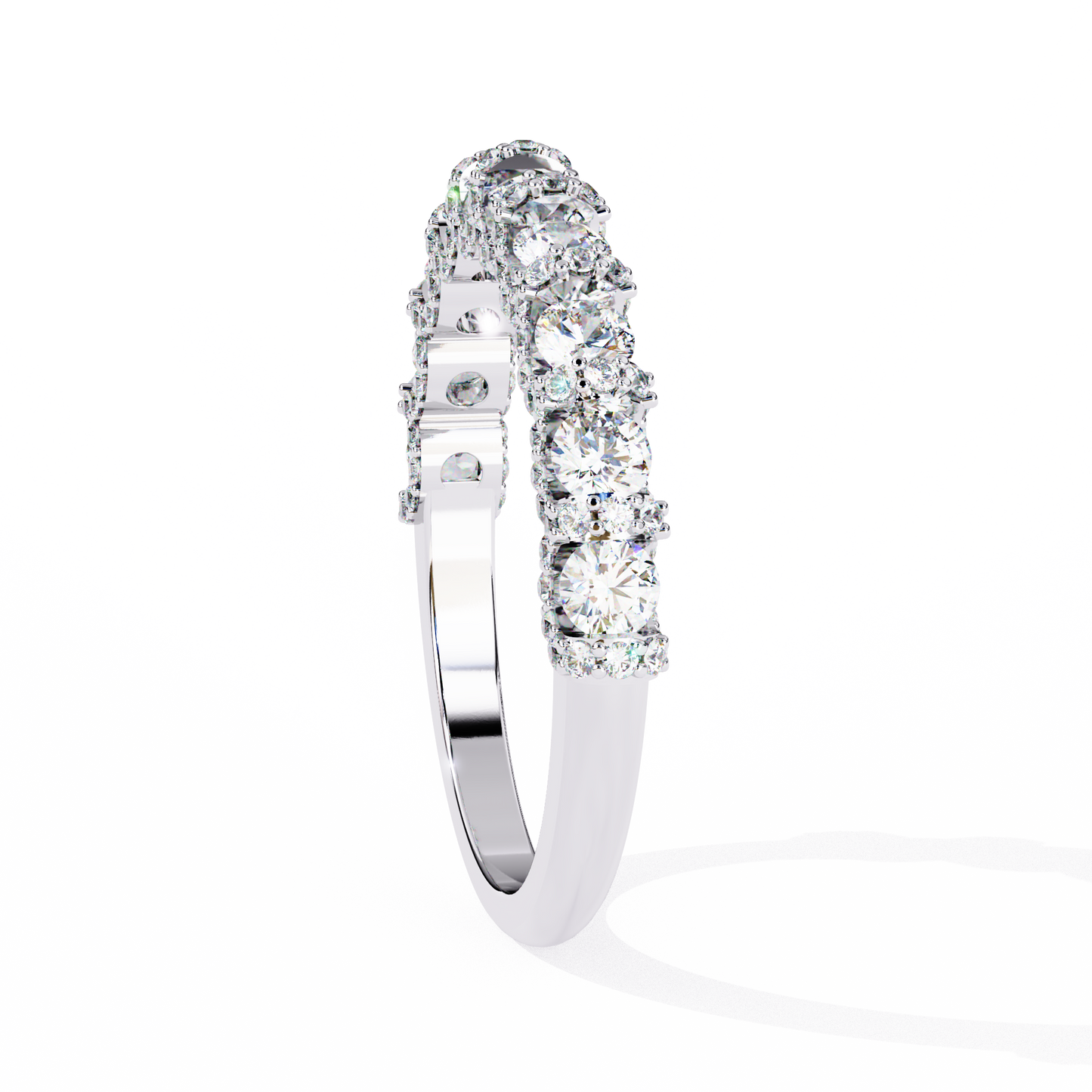 14K White Gold Lab Grown Diamond Stackable Band 0.60 ctw DAB-103