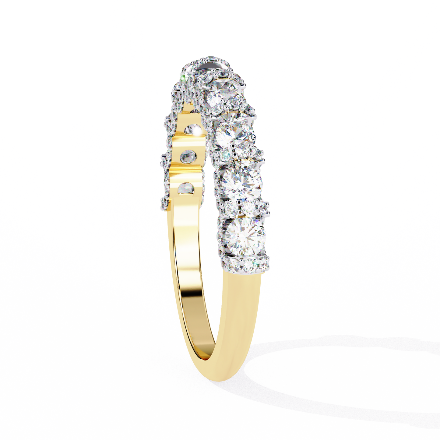 14K Yellow Gold Lab Grown Diamond Stackable Band 0.60 ctw DAB-103