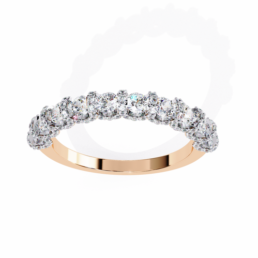 18K Rose Gold Lab Grown Diamond Stackable Band 0.60 ctw DAB-103